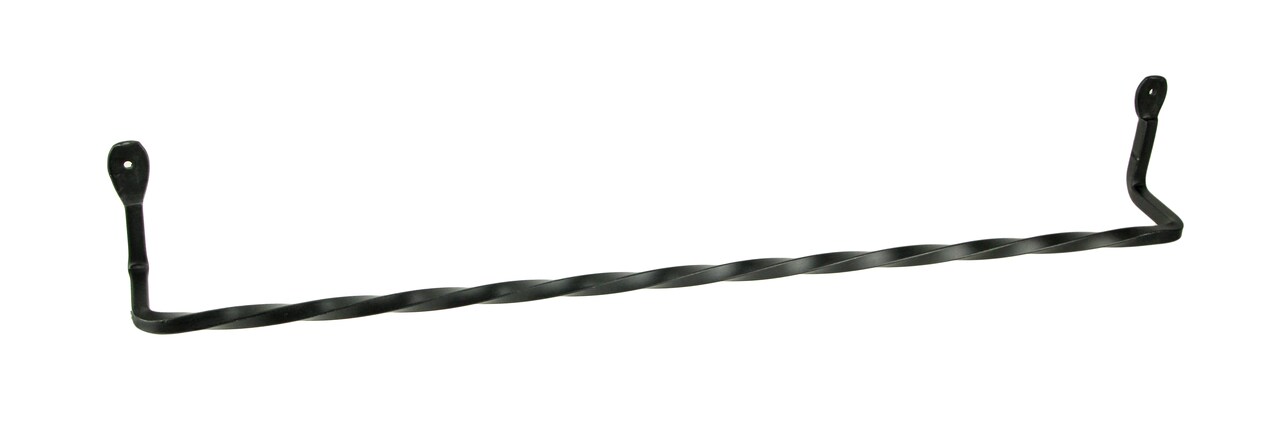 Hand Forged Wrought Iron Wall Mounted Towel Holder Primitive Decor 25 inch